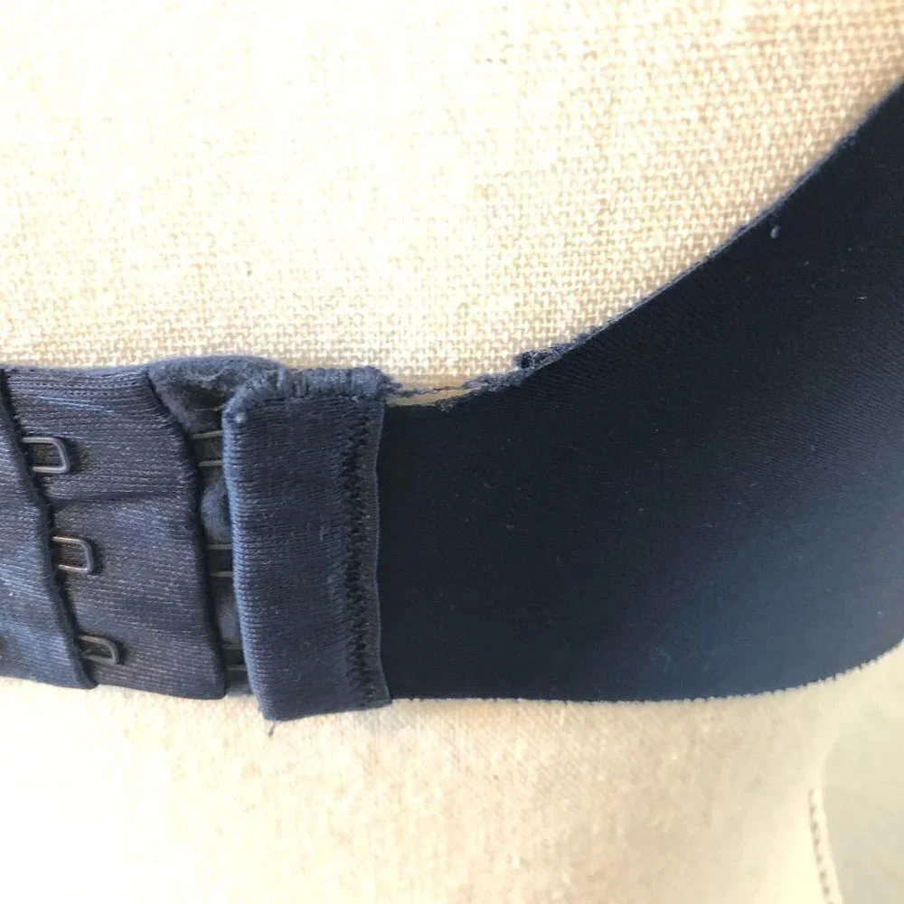 MAIDENFORM Bra Women's Size 34DD Blue Navy Lace Details